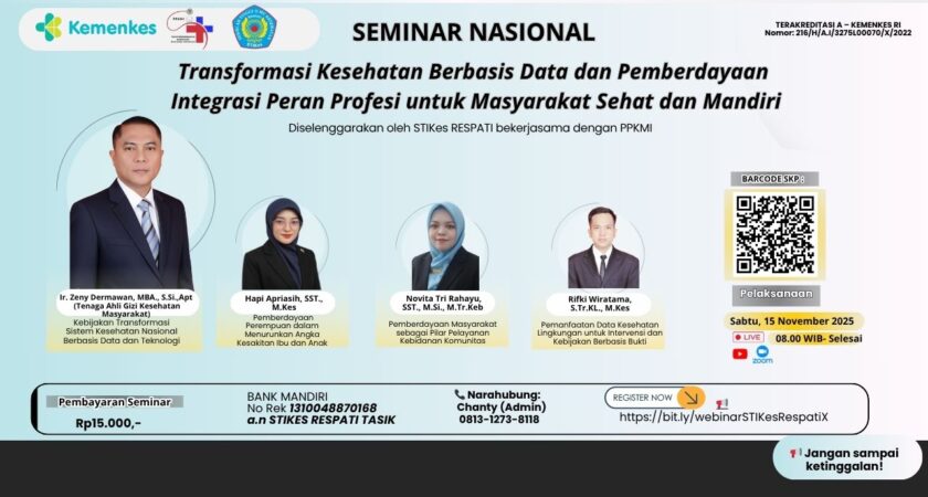 Seminar Nasional “Transformasi Kesehatan Berbasis Data dan Pemberdayaan: Integrasi Peran Profesi untuk Masyarakat Sehat dan Mandiri Angkatan 1
