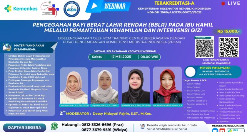 Webinar Pencegahan Bayi Berat Lahir Rendah (BBLR) pada Ibu Hamil Melalui Pemantauan Kehamilan Dan Intervensi Gizi Angkatan 1