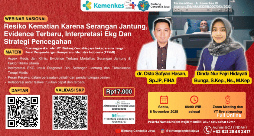 Webinar Resiko Kematian Karena Serangan Jantung, Evidence Terbaru, Interpretasi Ekg Dan Strategi Pencegahan Angkatan 1