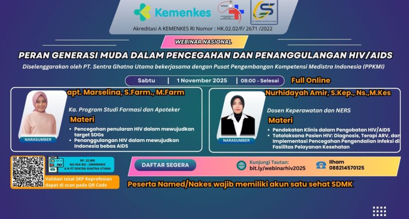 Webinar Nasional : Peran Generasi Muda dalam Pencegahan dan Penanggulangan HIV/AIDS Angkatan 1