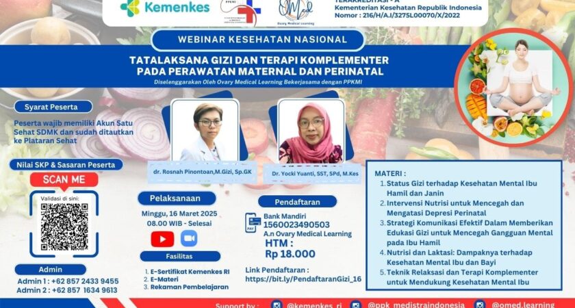 Tatalaksana Gizi Dan Terapi Komplementer Pada Perawatan Maternal Dan Perinatal Angkatan 1