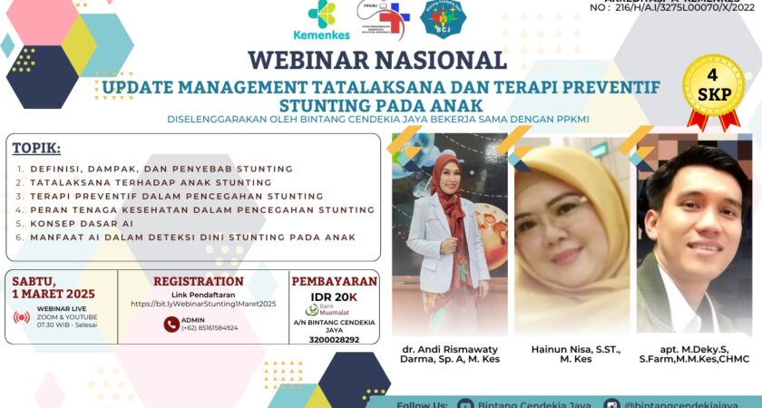 Webinar Update Management Tatalaksana dan Terapi Preventif Stunting pada Anak