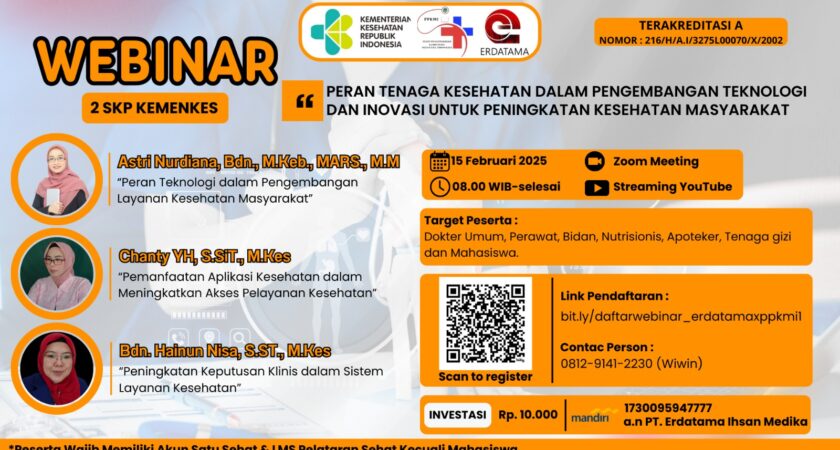 Webinar Peran Tenagan Kesehatan Dalam Pengembangan Teknologi Dan Inovasi Untuk Peningkatan Kesehatan Masyarakat