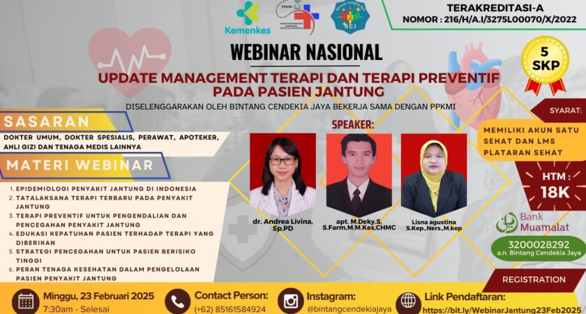 Webinar Update Management Terapi dan Terapi Preventif pada Pasien Jantung