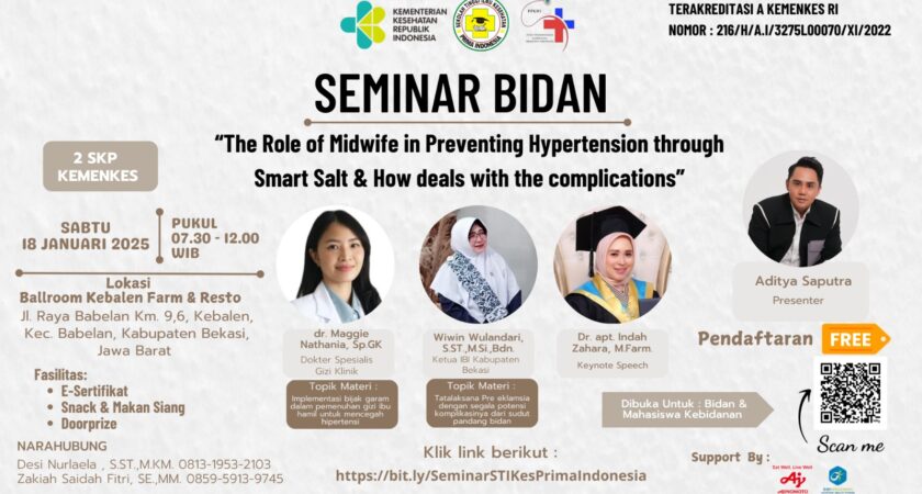 Seminar The Role Of Midwife In Preventing Hypertention Through Smart Salt How Deal With The Complication