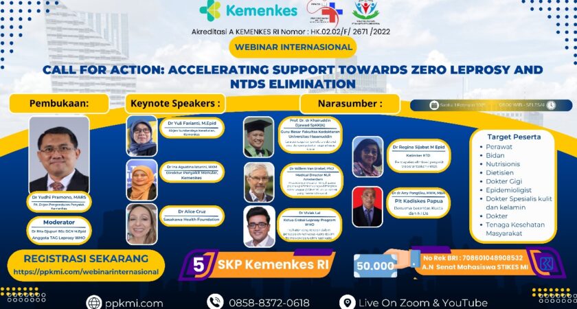 Webinar Internasional Call for Action Percepatan Dukungan Zero Leprosy dan eliminasi NTDs