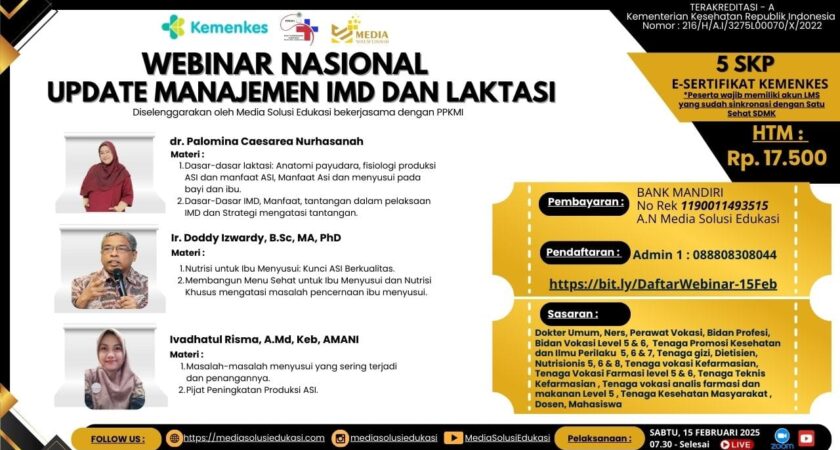 Webinar Update Manajemen IMD dan Laktasi