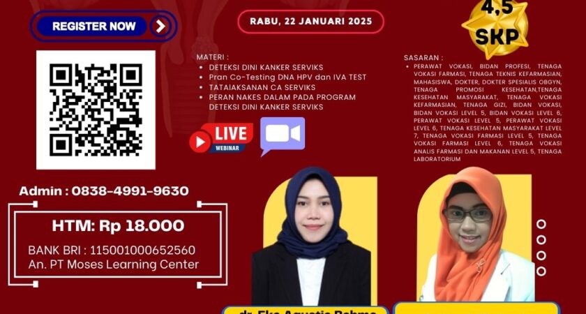Webinar Strategi Komprehensif Penatalaksanaan dan Deteksi Dini Kanker Serviks Peran Co-Testing DNA HPV dan IVA Test