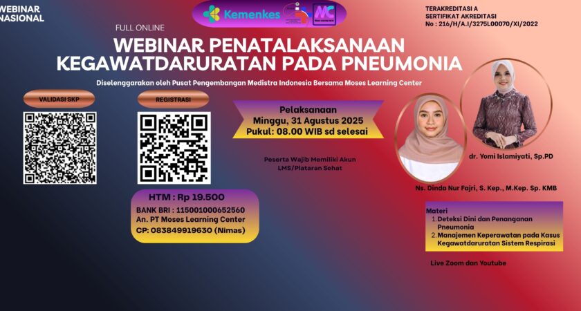 Webinar Penatalaksanaan Kegawatdaruratan pada Pneumonia Angkatan 1