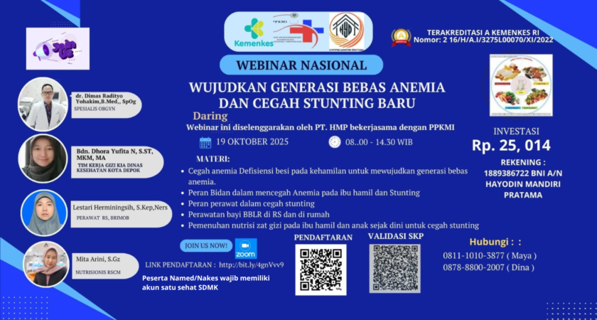 Webinar Wujudkan Generasi Bebas Anemia Dan Cegah Stunting Baru Angkatan 1