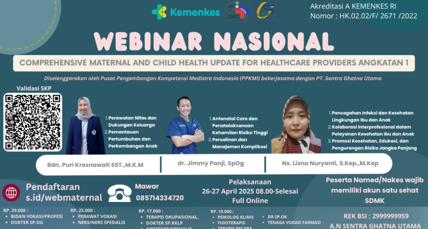 Webinar Nasional Comprehensive Maternal and Child Health Update for Healthcare Providers Angkatan 1