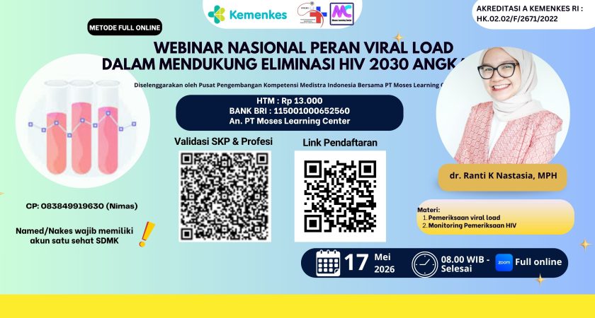 Webinar Nasional Peran Viral Load dalam Mendukung Eliminasi HIV 2030 Angkatan 1