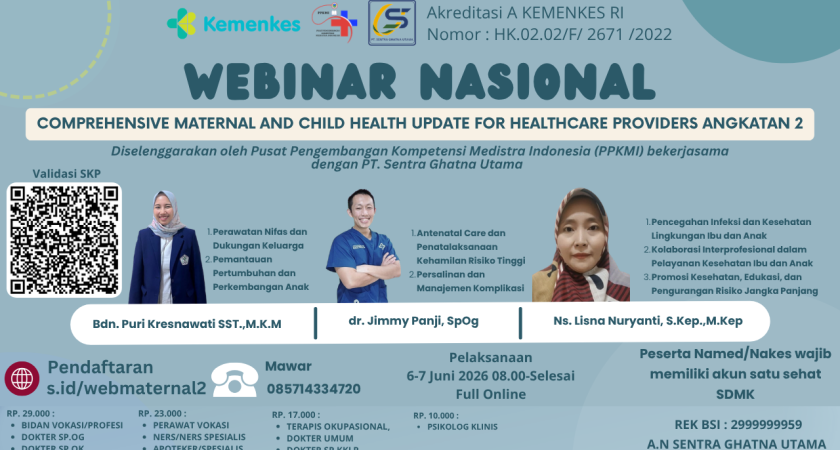 Webinar Nasional Comprehensive Maternal and Child Health Update for Healthcare Providers Angkatan 2