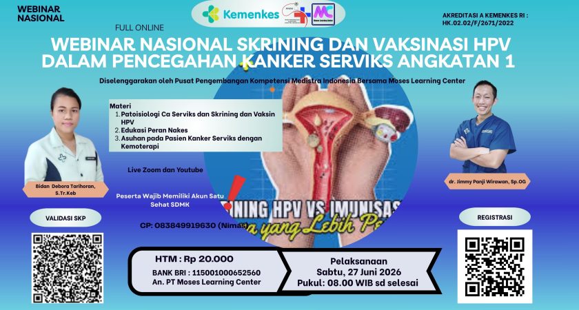 Webinar Nasional Skrining dan Vaksinasi HPV dalam Pencegahan Kanker Serviks