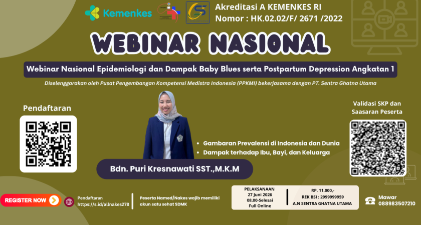 Webinar Nasional Epidemiologi dan Dampak Baby Blues serta Postpartum Depression Angkatan 1