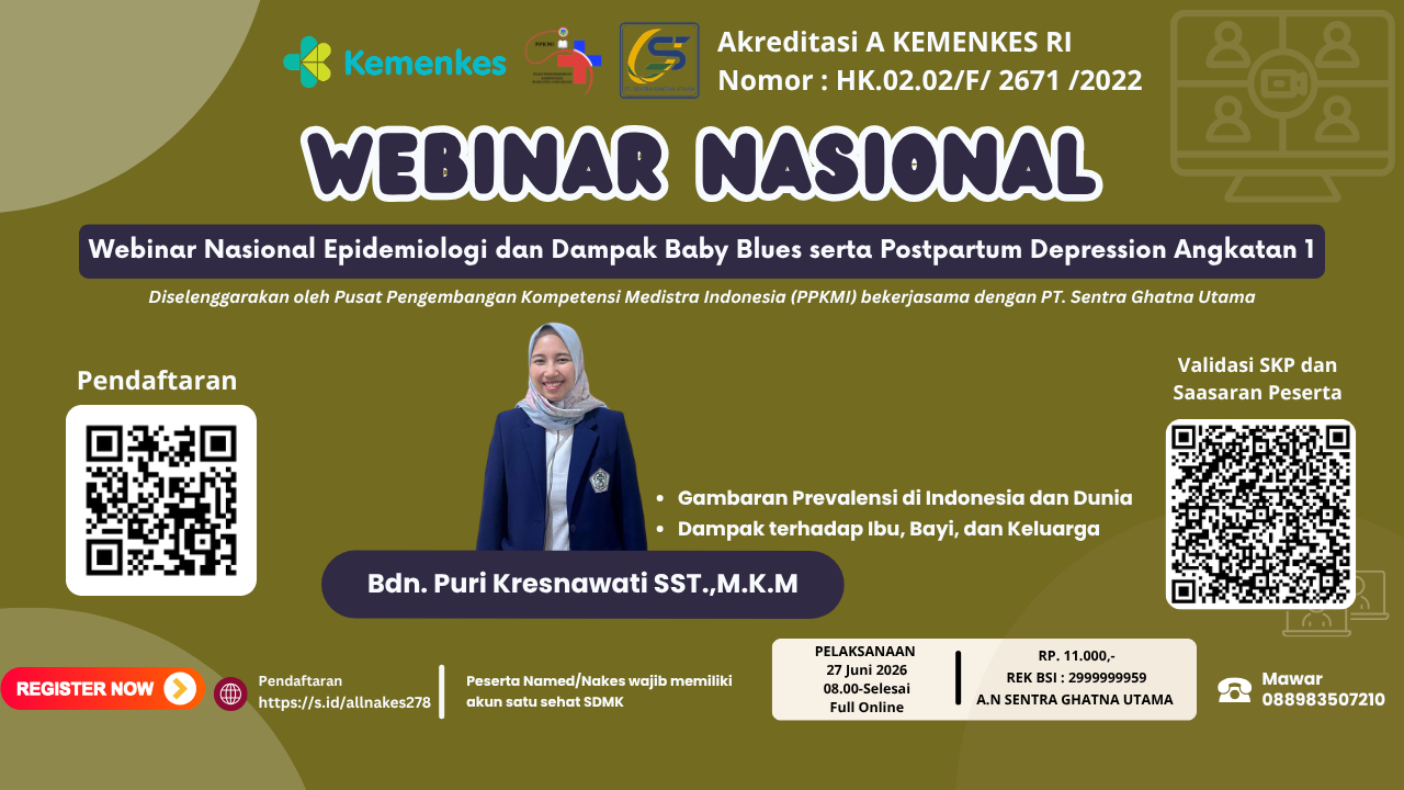 Webinar Nasional Epidemiologi dan Dampak Baby Blues serta Postpartum Depression Angkatan 1