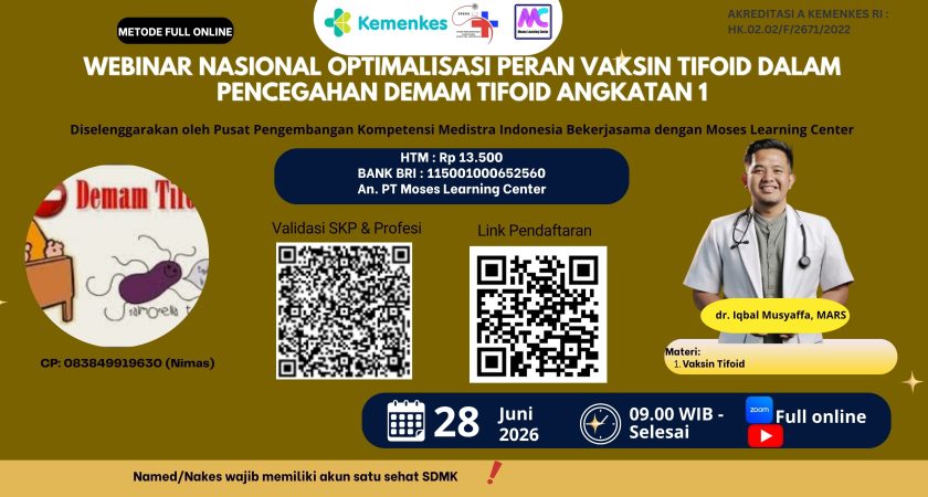 Webinar Nasional Optimalisasi Peran Vaksin Tifoid dalam Pencegahan Demam Tifoid
