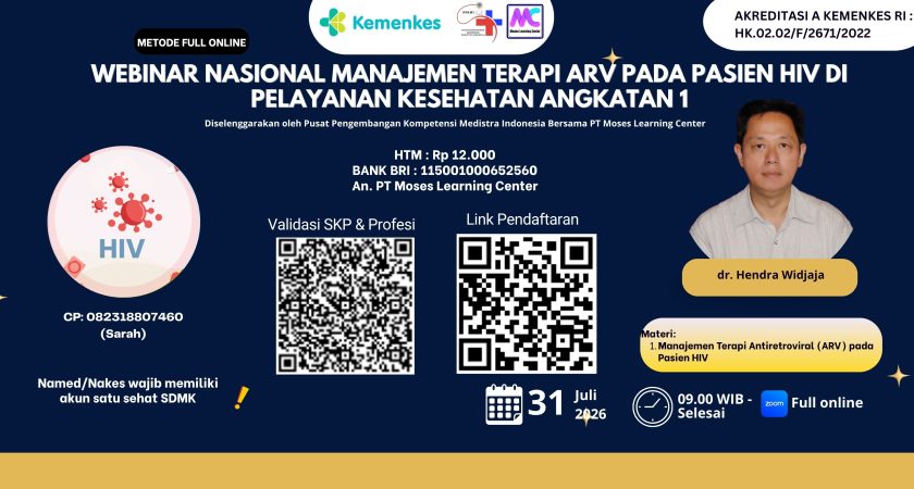 Webinar Nasional Manajemen Terapi ARV pada Pasien HIV di Pelayanan Kesehatan