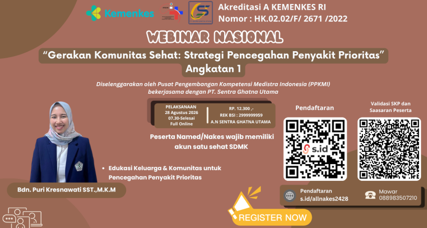 Webinar Nasional “Gerakan Komunitas Sehat: Strategi Pencegahan Penyakit Prioritas”