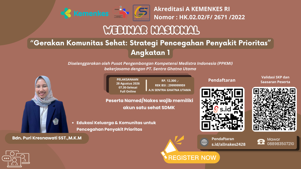 Webinar Nasional “Gerakan Komunitas Sehat: Strategi Pencegahan Penyakit Prioritas”