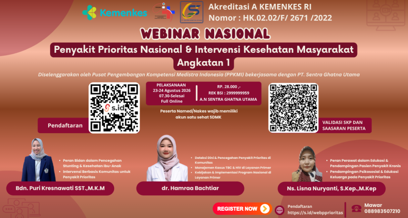 Webinar Nasional Penyakit Prioritas Nasional & Intervensi Kesehatan Masyarakat