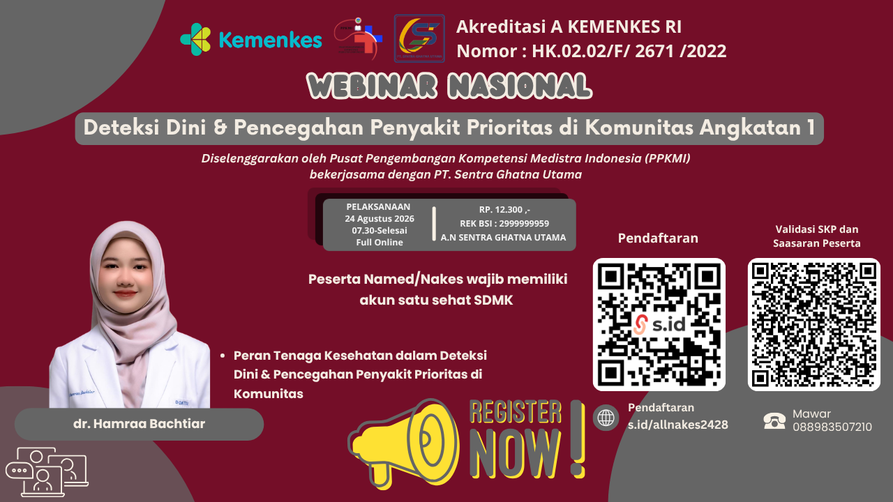 Webinar Nasional Deteksi Dini & Pencegahan Penyakit Prioritas di Komunitas