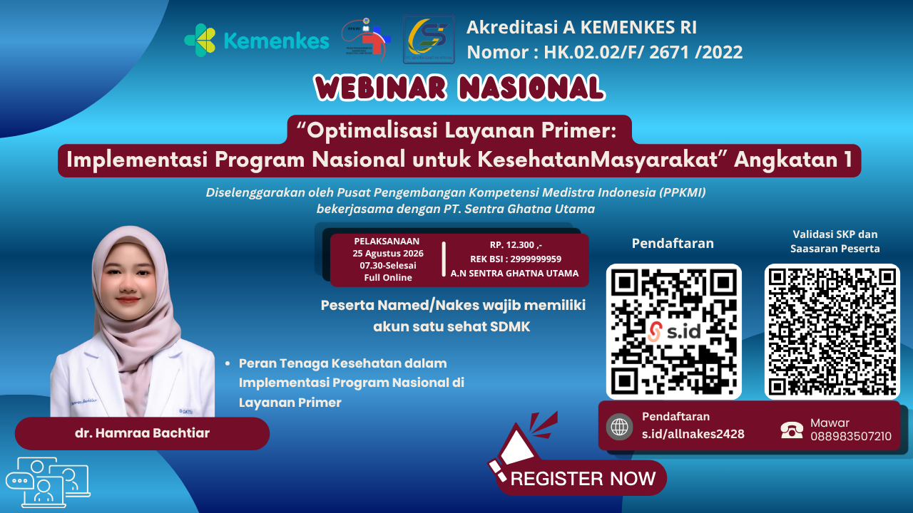 Webinar Nasional “Optimalisasi Layanan Primer: Implementasi Program Nasional untuk Kesehatan Masyarakat” Angkatan 1