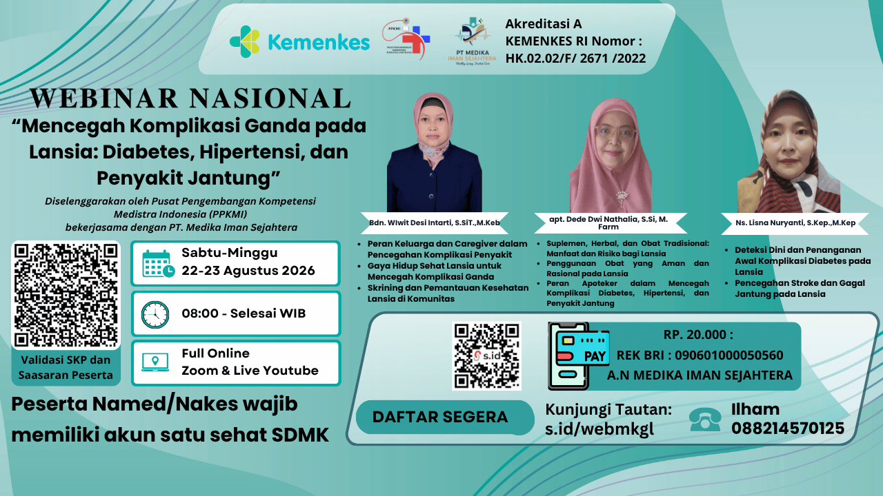 Webinar Nasional “Mencegah Komplikasi Ganda pada Lansia: Diabetes, Hipertensi, dan Penyakit Jantung”