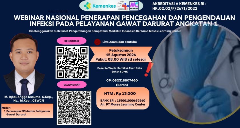 Webinar Nasional Penerapan Pencegahan dan Pengendalian Infeksi pada Pelayanan Gawat Darurat
