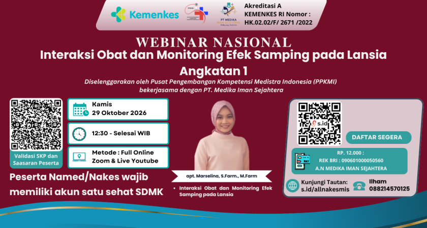 Webinar Nasional Interaksi Obat dan Monitoring Efek Samping pada Lansia